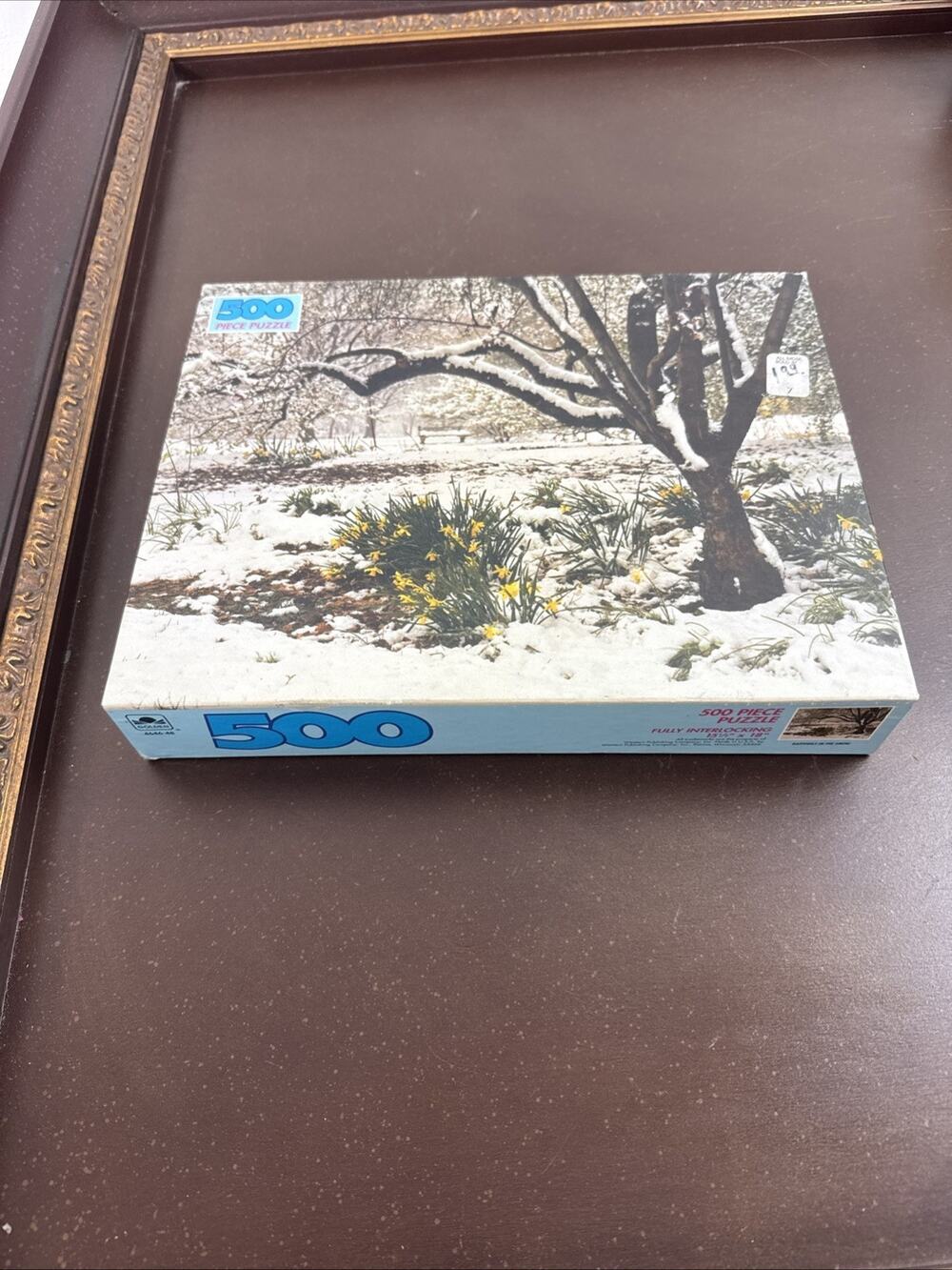 Vintage Golden 500 piece Jigsaw Puzzle "Daffodils in the Snow" Factory Sealed